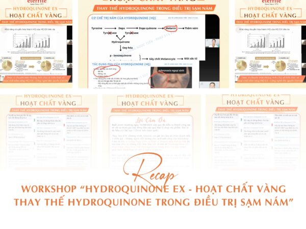 RECAP| WORKSHOP ZOOM ONLINE “HYDROQUINONE EX – HOẠT CHẤT VÀNG THAY THẾ HYDROQUINONE TRONG ĐIỀU TRỊ SẠM NÁM”