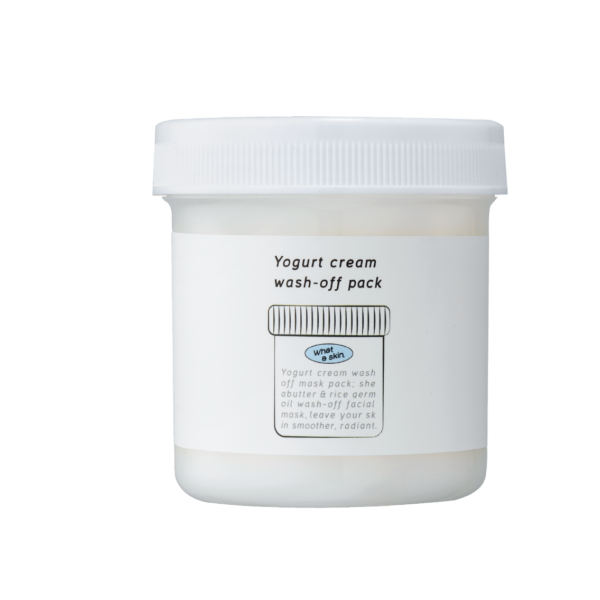 Whataskin Yogurt Cream Wash Off Mask Pack (130ml) – Mặt nạ Yogurt làm dịu và cấp ẩm cho da
