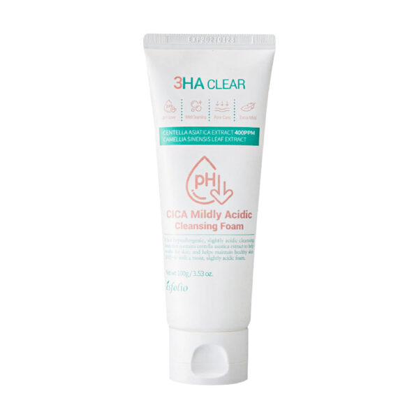 3HA Clear Cica Mildly Acidic Cleansing Foam (100g) – Sữa rửa mặt 3HA tạo bọt dịu nhẹ