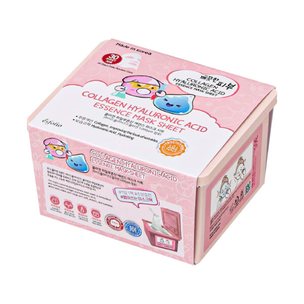 Pure Skin Collagen Hyaluronic Acid Essence Mask Sheet (400Ml X 30Ea) – Mặt nạ Collagen + Hyaluronic Acid